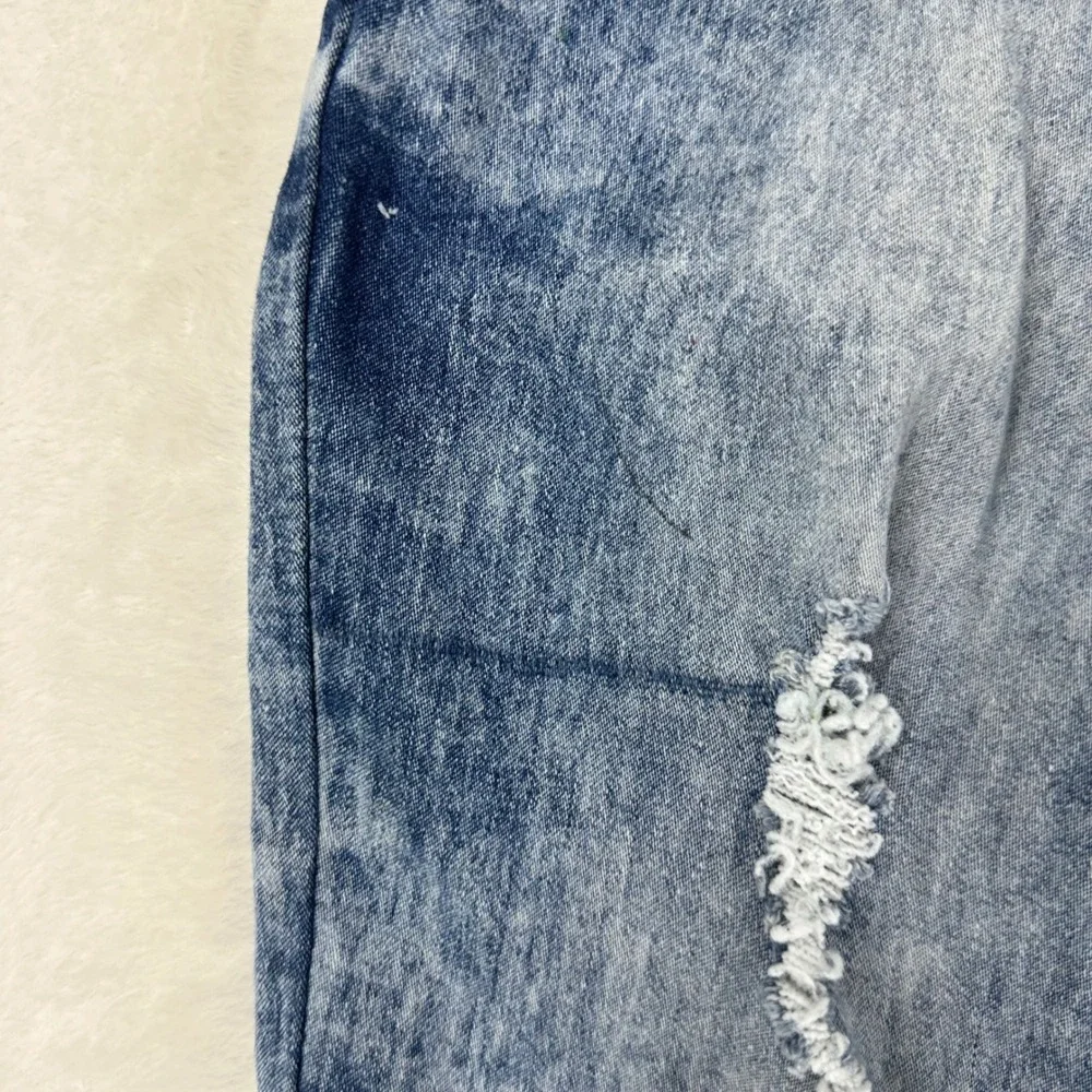 Rue21 Premiere Jeans Womens 9/10 Slim Boot Curvy 30 Blue Distressed Denim Cotton